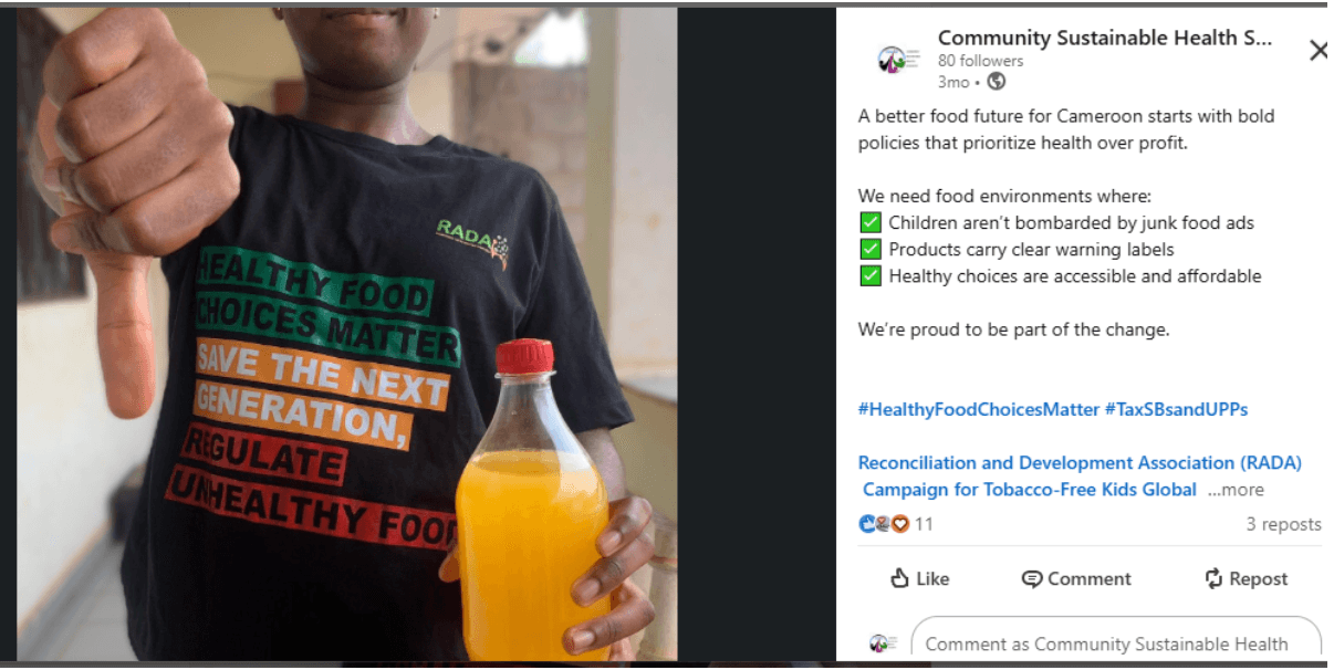 Participation in Healthy Food Campaign